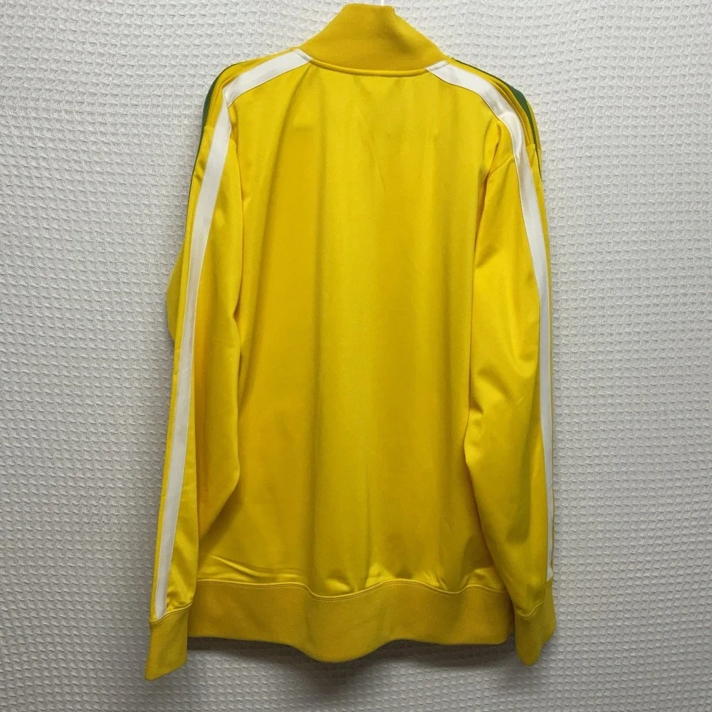 The North Face Track Jacket Mens XL Yellow Green‎ Stripe Full Zip Athleisure